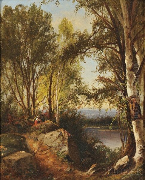 Hudson River School Landscape Oil Painting by Julie Hart Beers