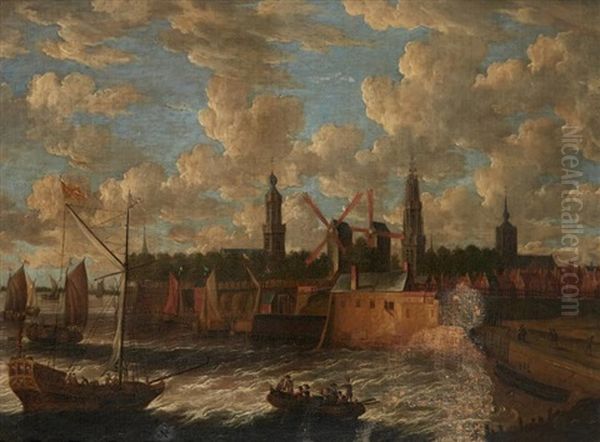 Vue De Haarlem Oil Painting by Jan Abrahamsz. Beerstraten