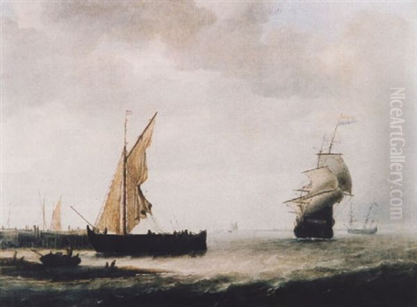 Marine Oil Painting by Jan Abrahamsz. Beerstraten