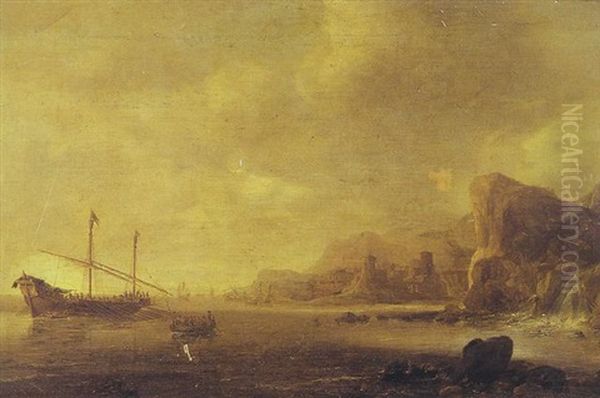 Marine Oil Painting by Jan Abrahamsz. Beerstraten