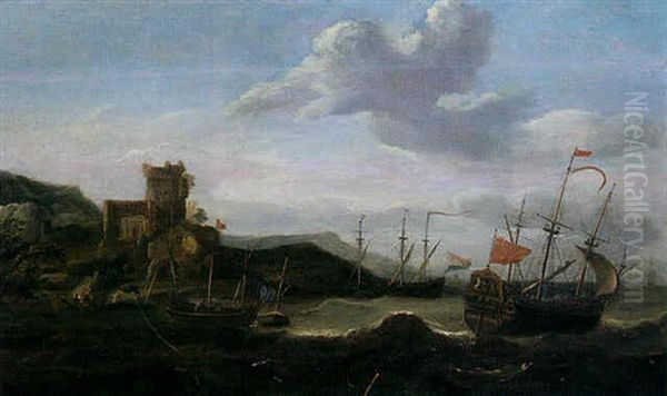 Marine Oil Painting by Jan Abrahamsz. Beerstraten