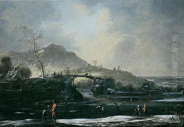 Paysage D'hiver Oil Painting by Jan Abrahamsz. Beerstraten