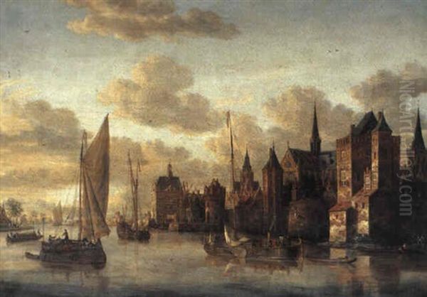 Parti Fra Amsterdam Oil Painting by Jan Abrahamsz. Beerstraten