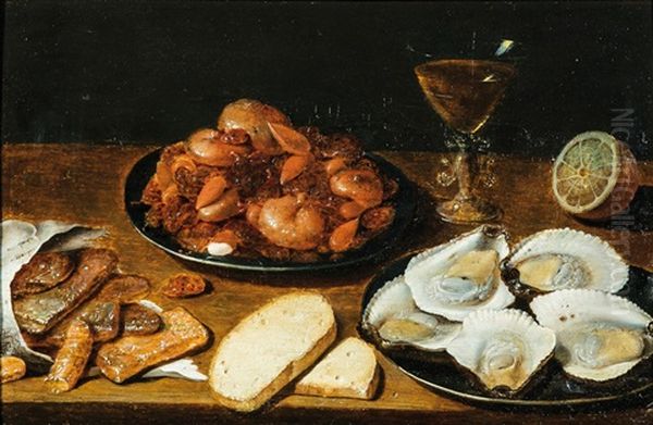 Stillleben Mit Meeresfruchten Und Geschirr Oil Painting by Osias Beert the Elder