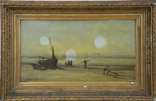 Marine Animee Oil Painting by Jacob Eduard Heemskerck van Beest