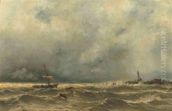 The Rescue Oil Painting by Jacob Eduard Heemskerck van Beest