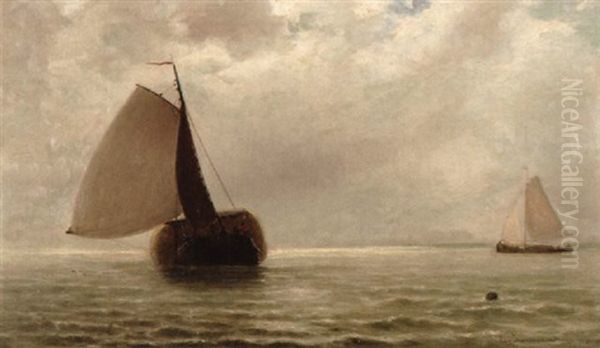 Marine Oil Painting by Jacob Eduard Heemskerck van Beest