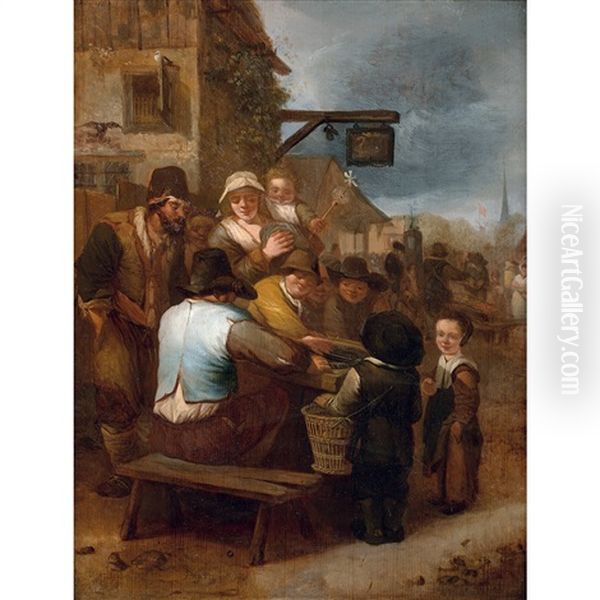 Fete Villageoise Oil Painting by Cornelis Pietersz Bega