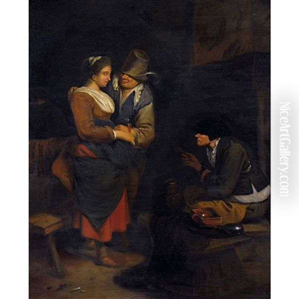 Le Vieux Galant Oil Painting by Cornelis Pietersz Bega