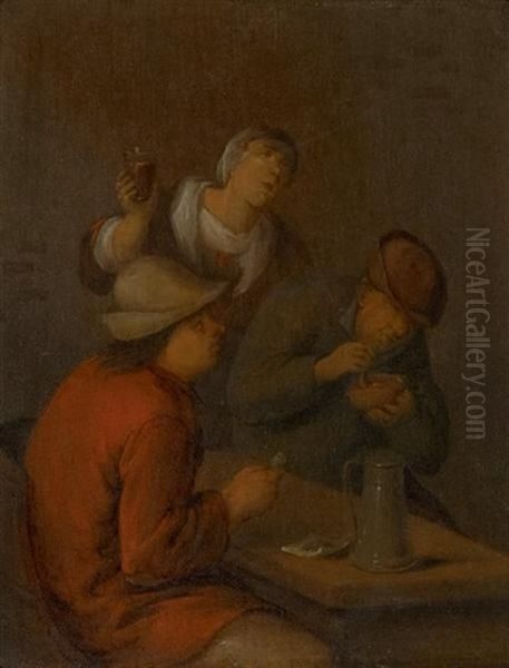 Kleine Wirtshausszene Oil Painting by Cornelis Pietersz Bega