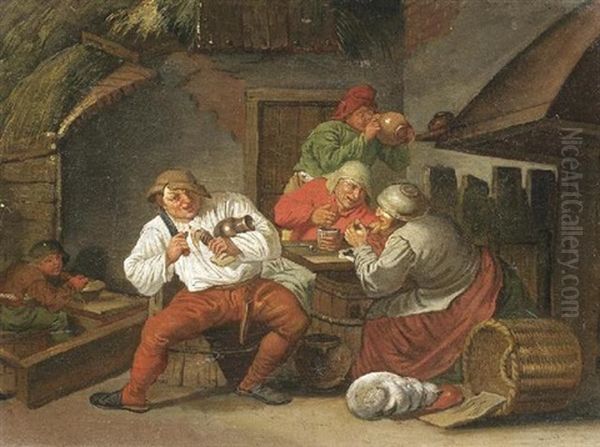 Zechende Bauern Im Wirtshaus Oil Painting by Cornelis Pietersz Bega