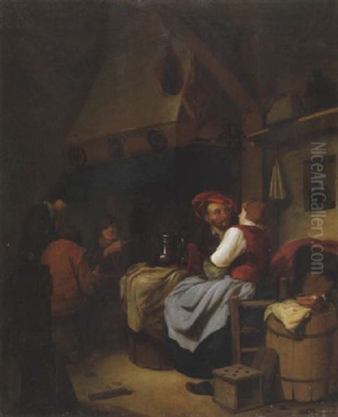 Bauerninterieur Oil Painting by Cornelis Pietersz Bega