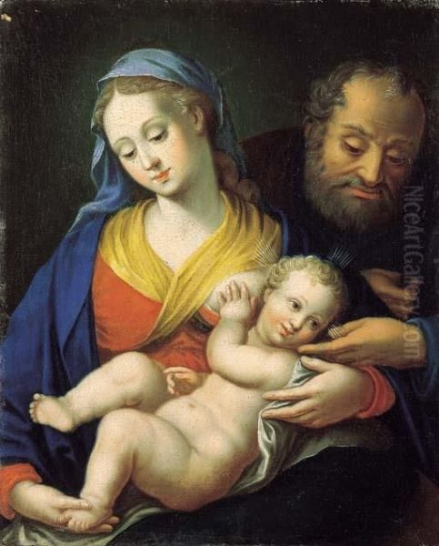 Sacra Famiglia Oil Painting by Filippo Agricola