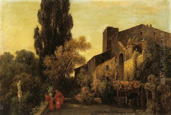 Im Klostergarten Oil Painting by Luise Begas-Parmentier