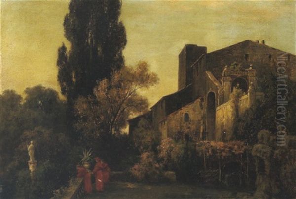 Im Klostergarten Oil Painting by Luise Begas-Parmentier