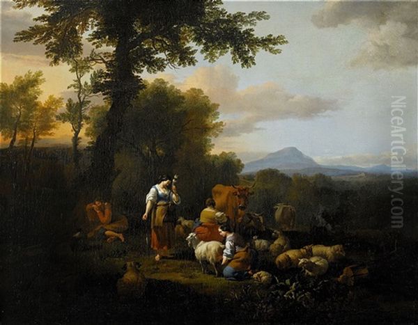 Pastoral Landscapes Oil Painting by Abraham Jansz. Begeyn