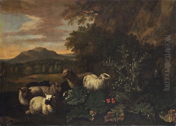 Paesaggio Con Armenti Oil Painting by Abraham Jansz. Begeyn