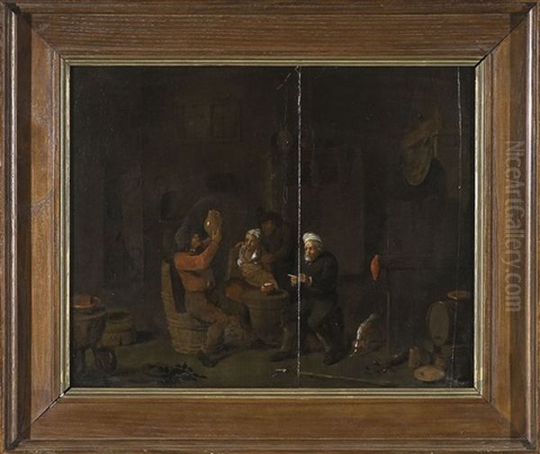 Interno Di Osteria Oil Painting by Abraham Jansz. Begeyn