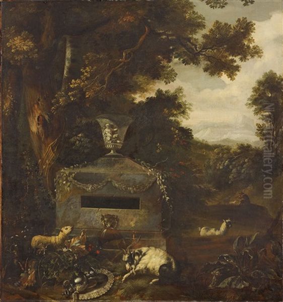 Landschaft Mit Romischer Grabstatte Oil Painting by Abraham Jansz. Begeyn