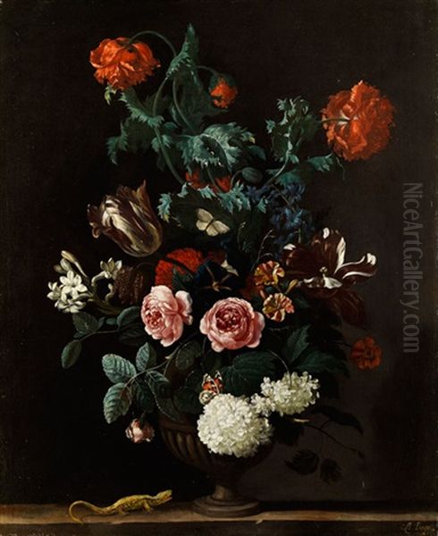 Blumenstilleben Oil Painting by Abraham Jansz. Begeyn