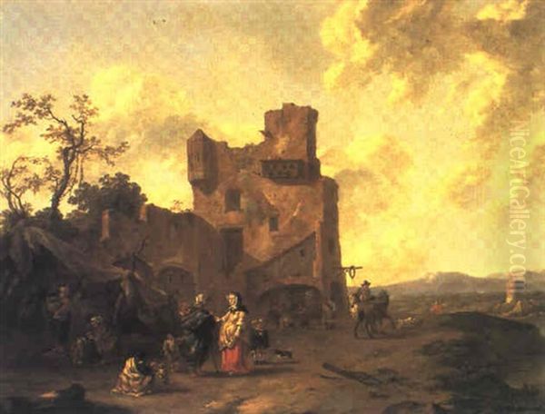 La Diseuse De Bonne Aventure Oil Painting by Abraham Jansz. Begeyn