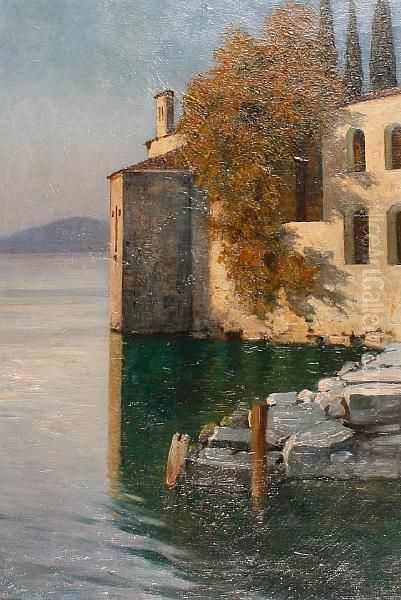 Autumn Evening On Lake Garda by Curt Agthe