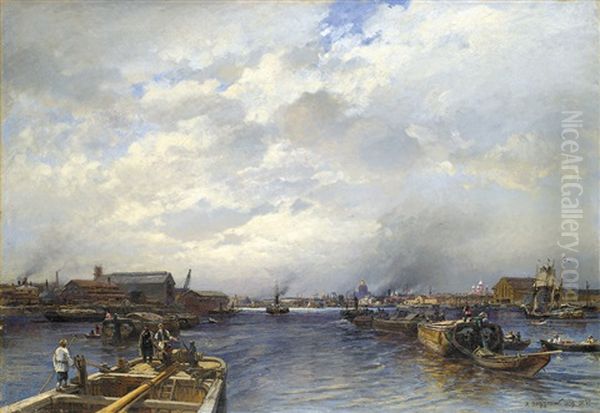 Approach To St. Petersburg On The Neva Oil Painting by Alexander Begrov