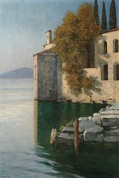 Spring Afternoon On Lake Garda Oil Painting by Curt Agthe