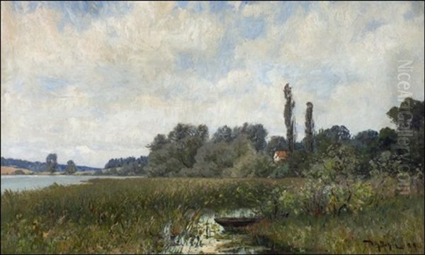 Ruuhi Rannalla - Eka Uppdragen Pa Strand Oil Painting by Vilhelm Emanuel Behm