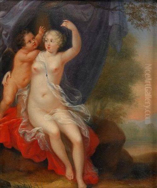 Venus Och Amor Oil Painting by Andreas von (Norvagus) Behn