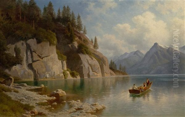 Lake Lucerne Oil Painting by August Behrendsen