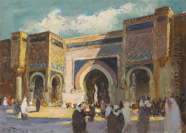 Meknes Oil Painting by Adolf Behrmann