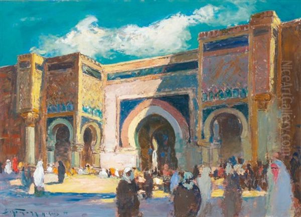 Meknes Oil Painting by Adolf Behrmann