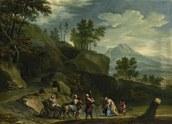 Die Taufe Des Kammerers Oil Painting by Joachim Franz Beich