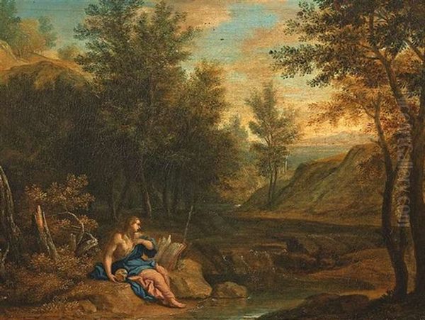 Fluslandschaft Mit Der Busenden Maria Magdalena Oil Painting by Joachim Franz Beich