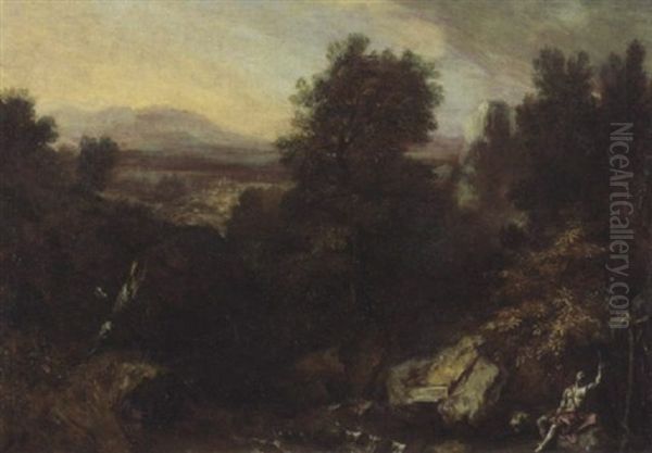 Gebirgslandschaft Oil Painting by Joachim Franz Beich