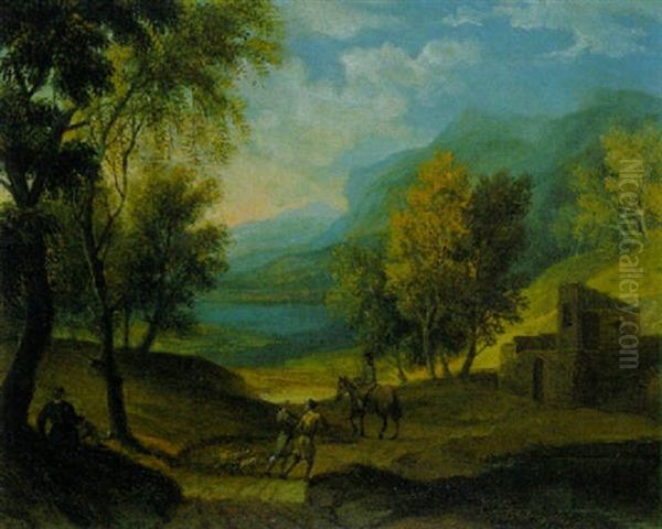 Gebirgslandschaft Oil Painting by Joachim Franz Beich