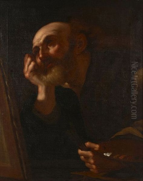 Saint Luc Oil Painting by Giovanni Battista Beinaschi