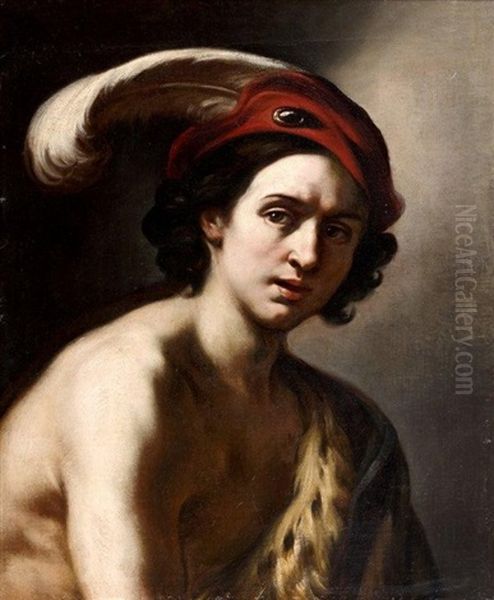 David Oil Painting by Giovanni Battista Beinaschi