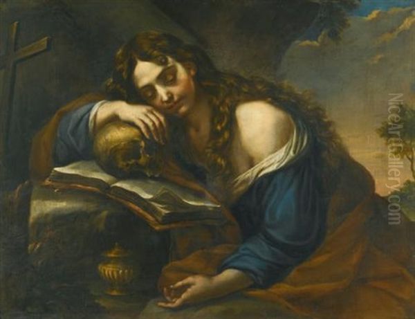 Mary Magdalene Sleeping Oil Painting by Giovanni Battista Beinaschi