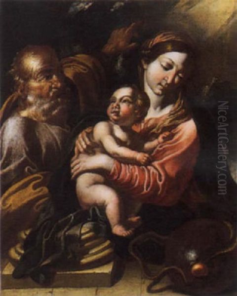 Sacra Famiglia Oil Painting by Giovanni Battista Beinaschi