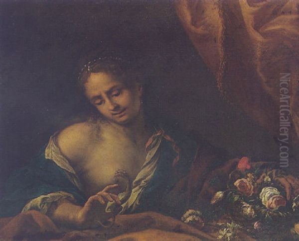 Cleopatra Oil Painting by Giovanni Battista Beinaschi