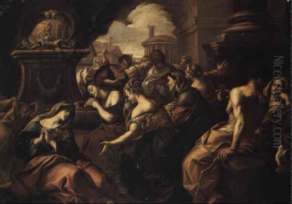 Scena Di Sacrificio Oil Painting by Giovanni Battista Beinaschi