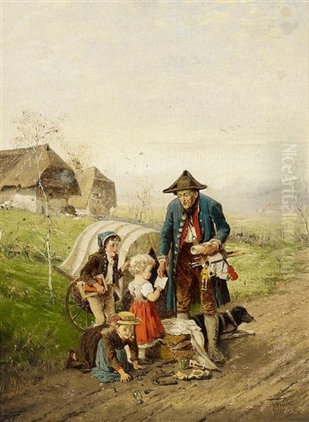 Der Lumpensammler Oil Painting by Fritz Beinke