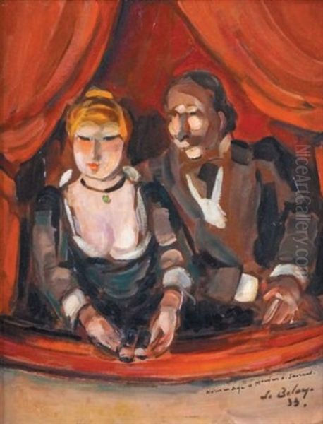 Albert Sarraut A L'opera, 1933 Oil Painting by Pierre De Belay