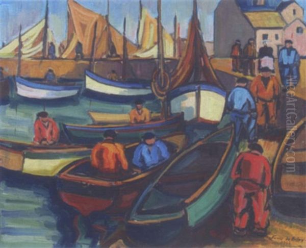 Marins A Lesconil by Pierre De Belay