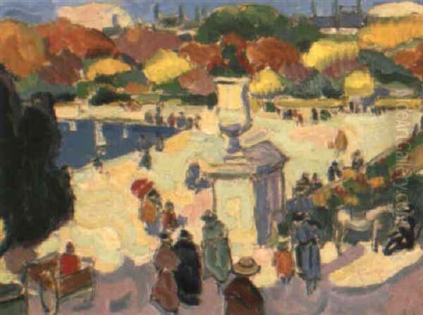 Le Jardin De Luxembourg Oil Painting by Pierre De Belay