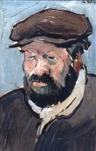 L'homme A La Casquette Oil Painting by Pierre De Belay