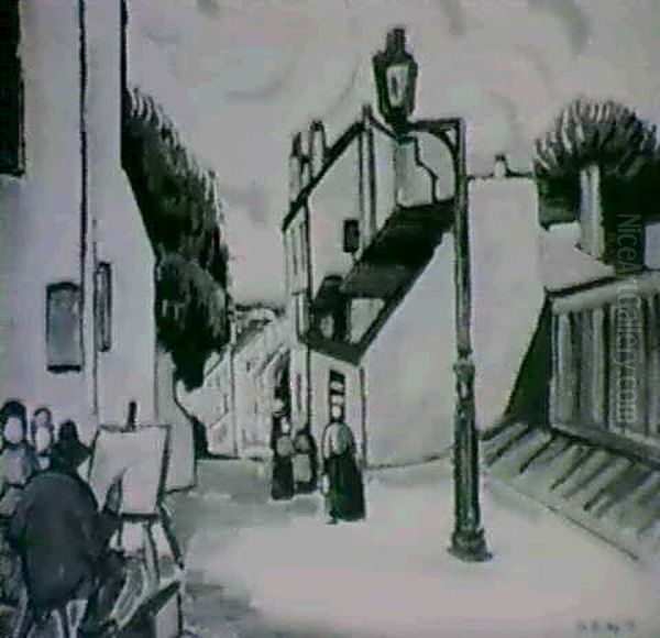 Le Peintre A Montmartre by Pierre De Belay