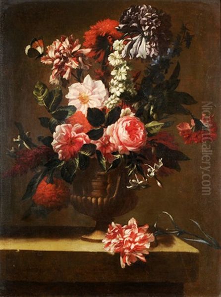 Blumenstilleben Oil Painting by Jean-Baptiste Belin de Fontenay the Elder